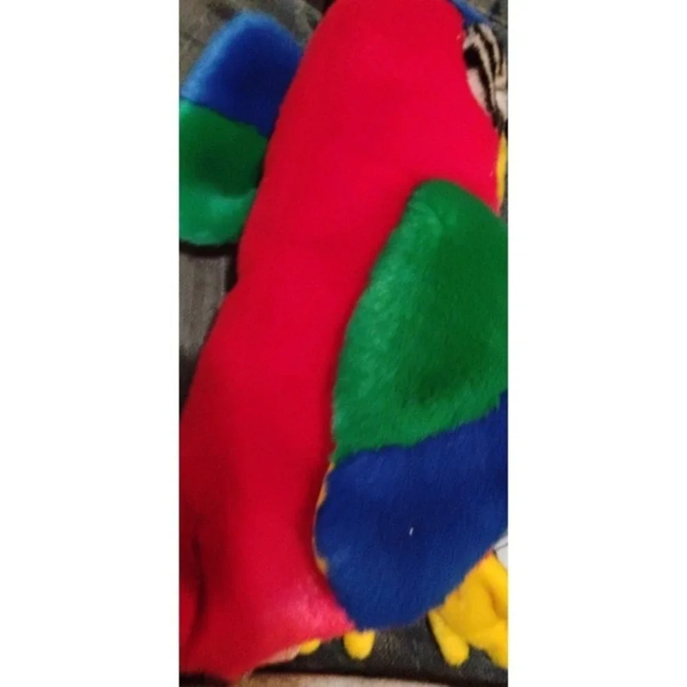 Ty Beanie Baby Parrot‎ Plush Toy 1999 Macaw Bird Stuffed Animal artsy fun bright